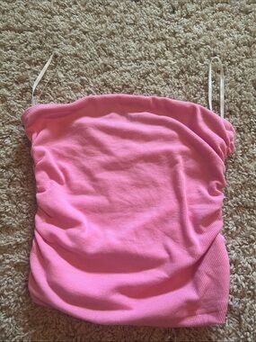 SHEIN Hot Pink Ribbed Tank with Thin Straps